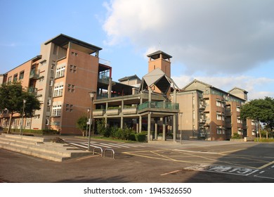 Longtan, Taiwan - October 30, 2017 : Wu Han Junior High School In Longtan.