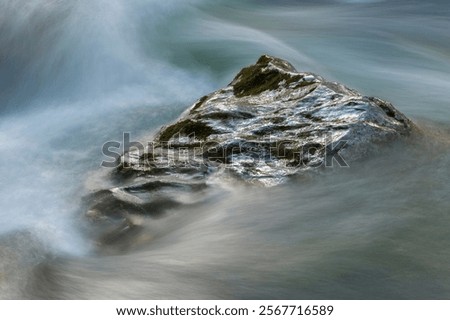 longtime exposure from the river ramsauer ache in south bavaria