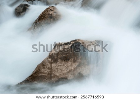 longtime exposure from the river ramsauer ache in south bavaria