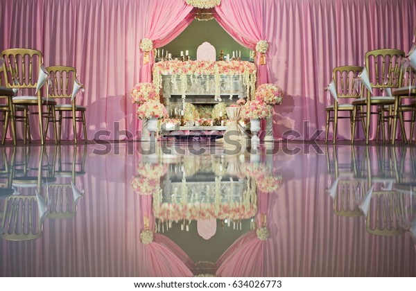 Look Below Pink Wedding Altar Made Stock Photo Edit Now 634026773