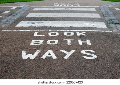 Look Both Ways Sign.