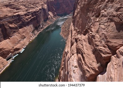 I Look Down The Colorado River From Grand Canyon Bridge