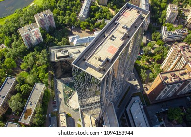 Look down skyscrapper
