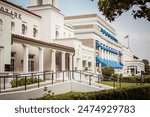 A look at the many different bathhouse buildings along Bathhouse Row in Hot Springs, Arkansas. Specifically seen in Hot Springs National Park.