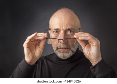 Look Over Reading Glasses Headshot 60 Stock Photo 414945826 | Shutterstock