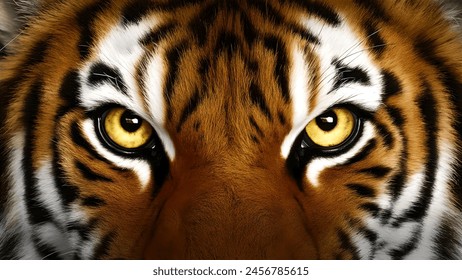 A look in the tiger's eyes. Close up photo of a tiger's gaze. - Powered by Shutterstock