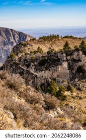 Lookign Down At The Bridge From Guadalupe Peak