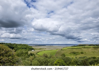 Looking Across The Costal Marshes Of North Gower.