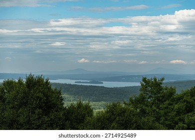 Looking across Rangeley Lake from an elevated point, Roxbury, Maine