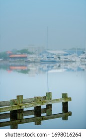 Looking Across The Saginaw River In Bay City, MI.