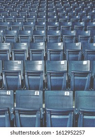 Looking Up At Blue Arena Seats