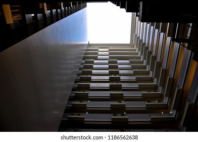 Looking up in a building