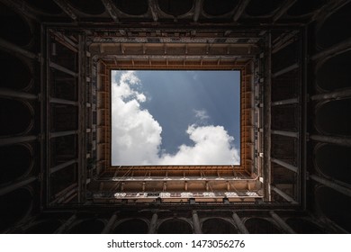 Looking up in a building