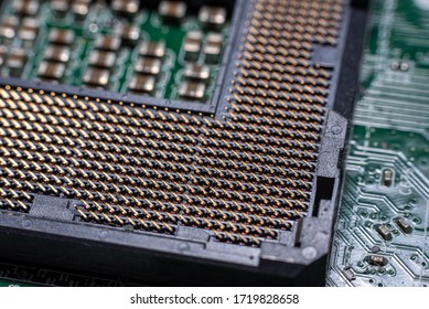 looking at the cpu socket pins close up on the cpu socket
