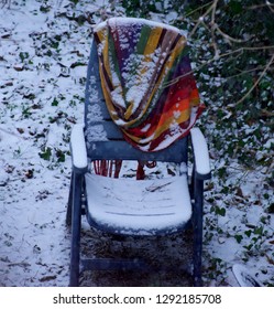 looking with a different perspective towards useful daily items covered in snow.