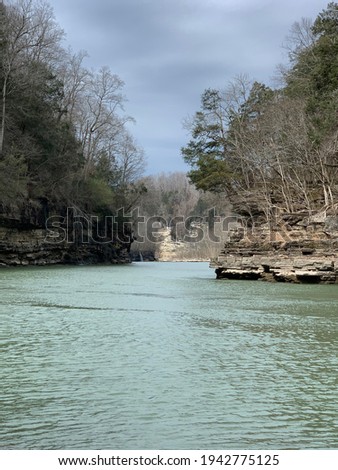 Looking down the Caney Fork River