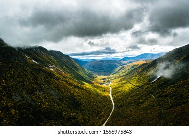 Looking down Crawford Notch in New Hampshire - Shutterstock ID 1556975843