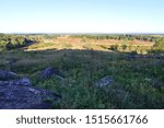 Looking down at Devils Den from Little Round Top, Battle of Gettysburg, 1863.
