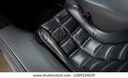 Looking down at a drivers seat
