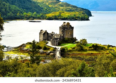 Looking down at Eilean Donan castle from the road above - Powered by Shutterstock