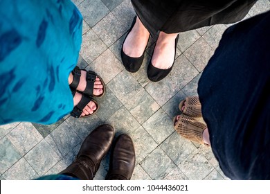 Looking Down At Feet