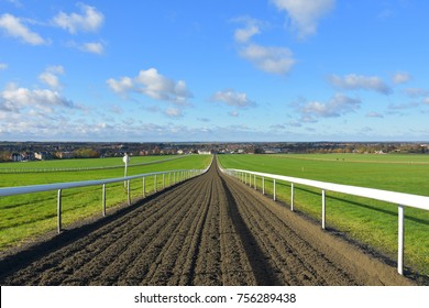 Looking Down The Gallops On Newmarket Heath, Suffolk