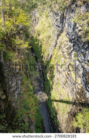 Looking down into Corrieshalloch Gorge