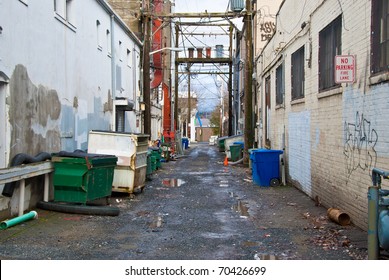 Looking Down A Long Dark Back Alley.