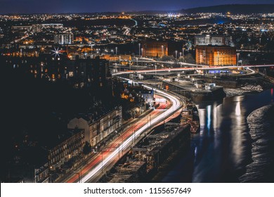 Looking Down On Bristol At Night