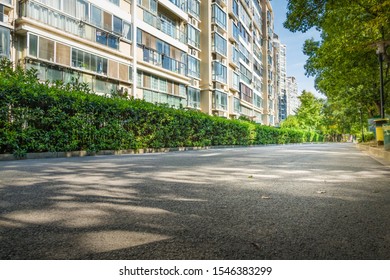 Looking Down A Tree Lined Road Into The Distance