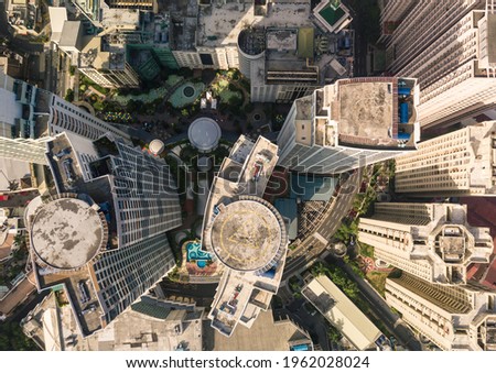 Looking down at upscale condos of Eastwood City, a mixed-use development complex in Quezon City.