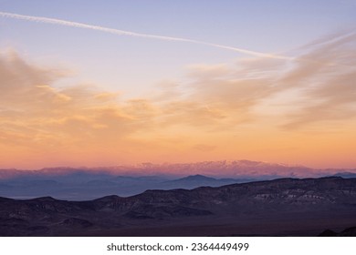 Looking East From Dantes View To The Mountains Catching The Last Light Of The Day in Death Valley