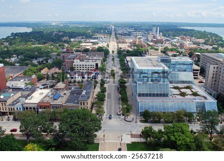 Stats Suggest Lake Mendota Will Remain >> Looking East Over Downtown Madison Wisconsin Stock Photo Edit Now Stats Suggest Lake Mendota Will Remain >> Looking East Over Downtown Madison Wisconsin Stock Photo Edit Now