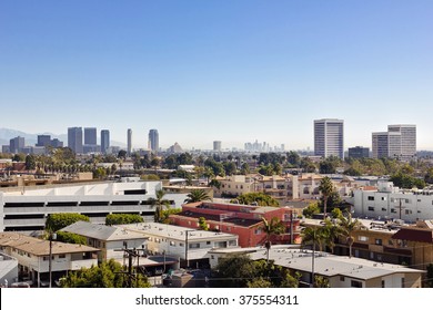 Looking East Towards Century City And Downtown Los Angeles From West LA