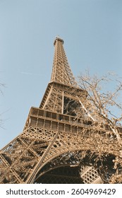 Looking up to the Eiffeltower