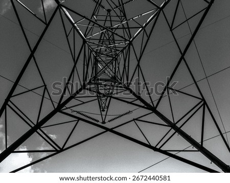 Looking Up at an Electricity Pylon