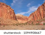 Looking into the Capitol Gorge in Capitol Reef National Park in Utah