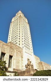 Looking up at a large tower