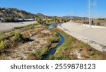 Looking up the Los Angeles River from the Taylor Yard Bridge. 