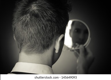 looking in the mirror and reflecting