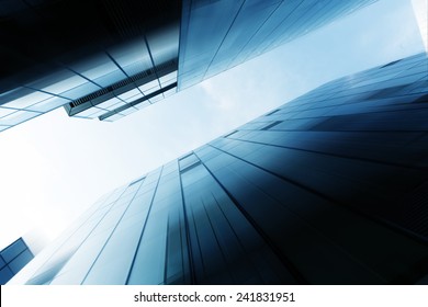 Up Looking Modern Office Building Exterior