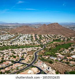 Looking North At Lookout Mountain, Part Of The Phoenix Mountains Preserve