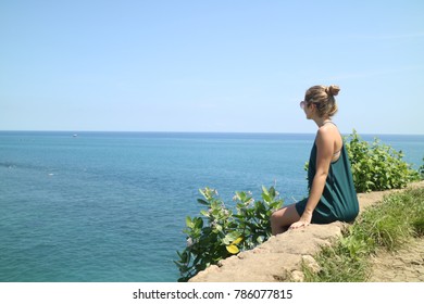 looking at the ocean