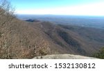 Looking out over Sassafras Mountain in the Blue Ridge Mountains in South Carolina