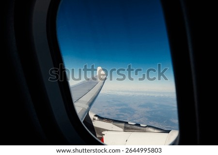 Looking out a plane window
