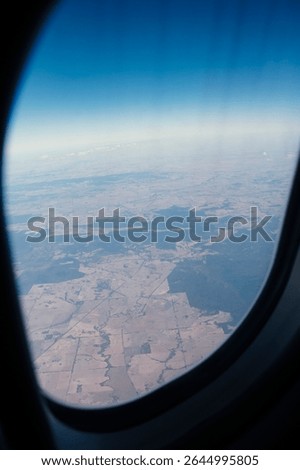Looking out a plane window