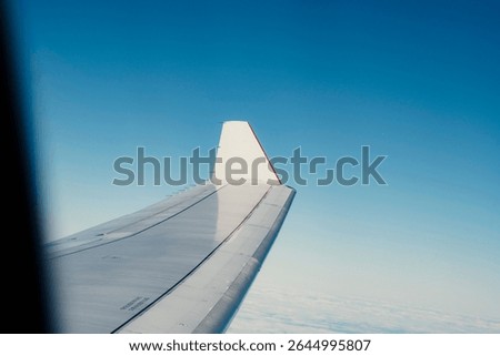Looking out a plane window