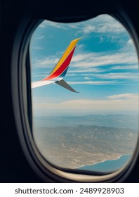 Looking out the plane window over Mexico. Shot on Ektar 100 645.
