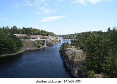 Looking Over The French River In Ontario