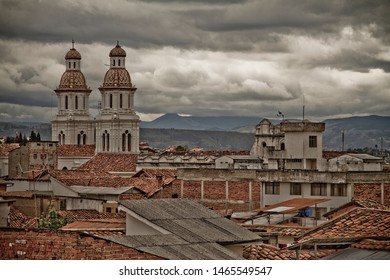 looking over the rooftops of cuenca, ecuador